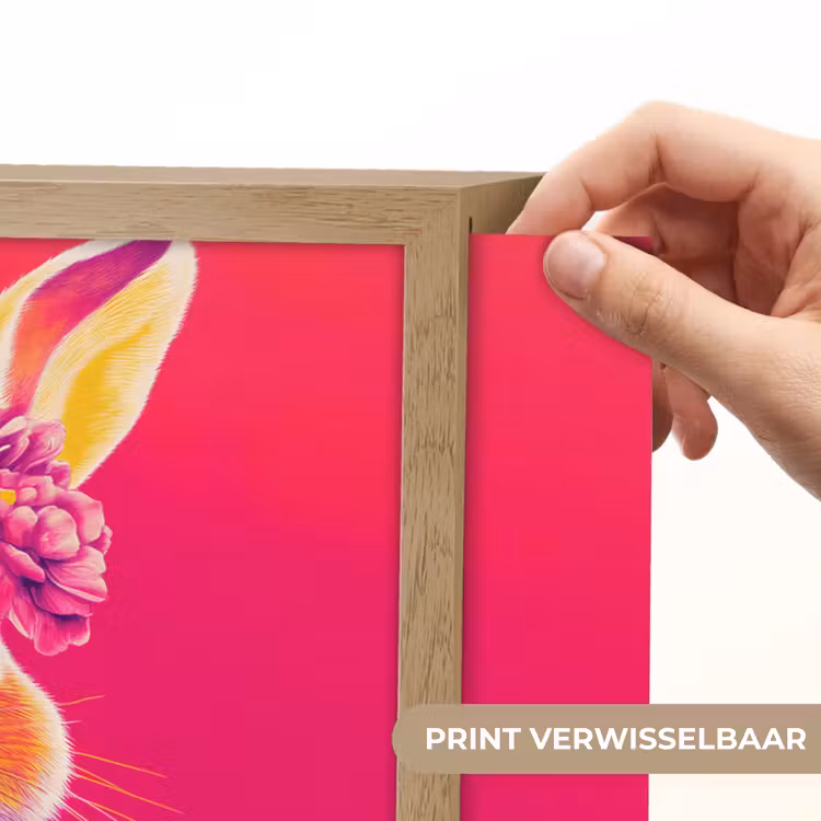 Lightbox - Wandlamp - Konijn - Bloemen - Kleurrijk - Kimono — 5