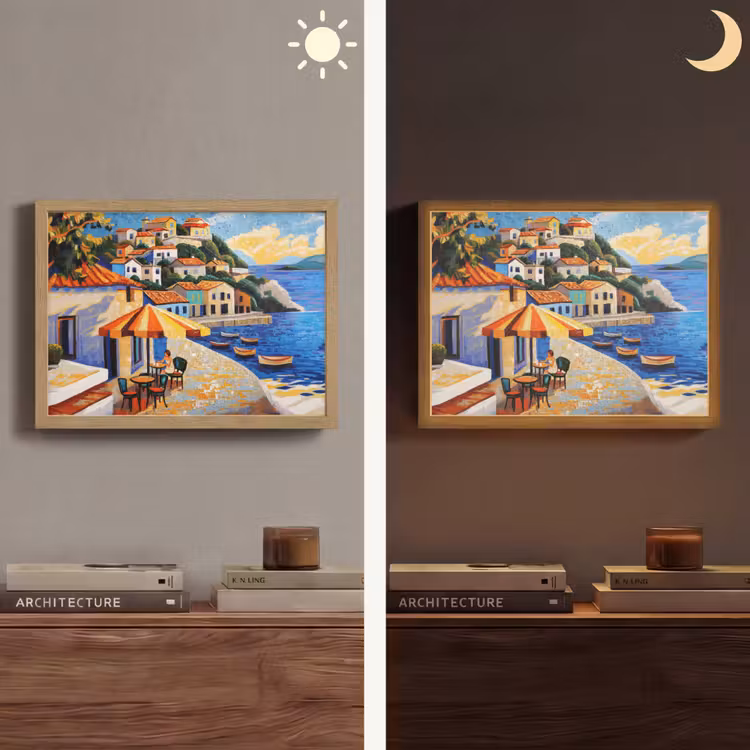 Lightbox - Wandlamp - Kustdorp - Huisjes - Mozaïek - Zee — 6