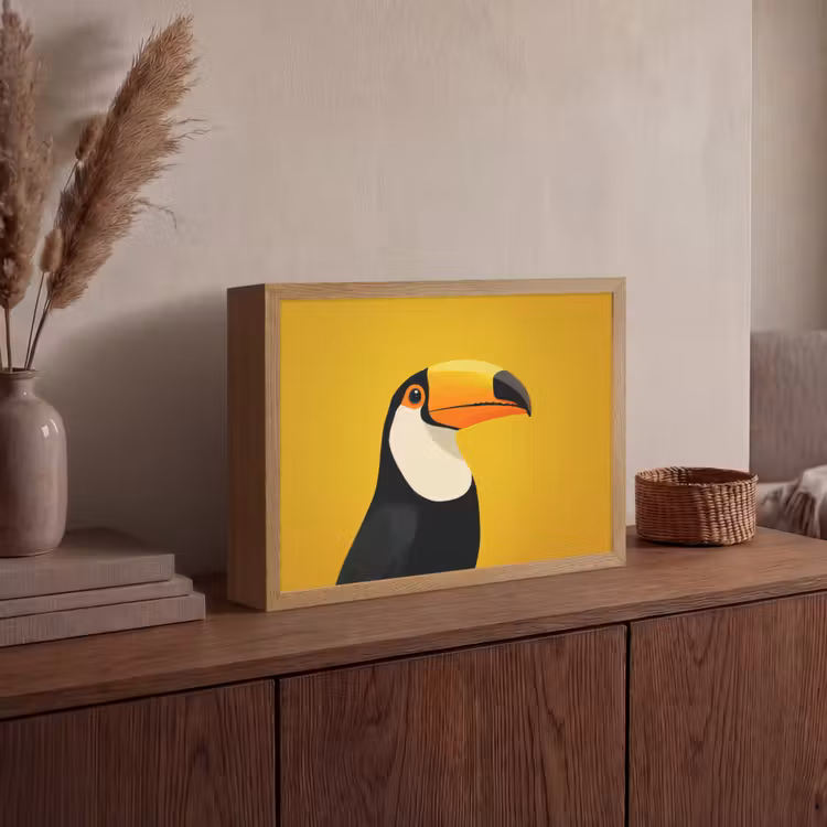 Lightbox - Wandlamp - Toekan - Minimalistisch - Snavel - Oranje — 4