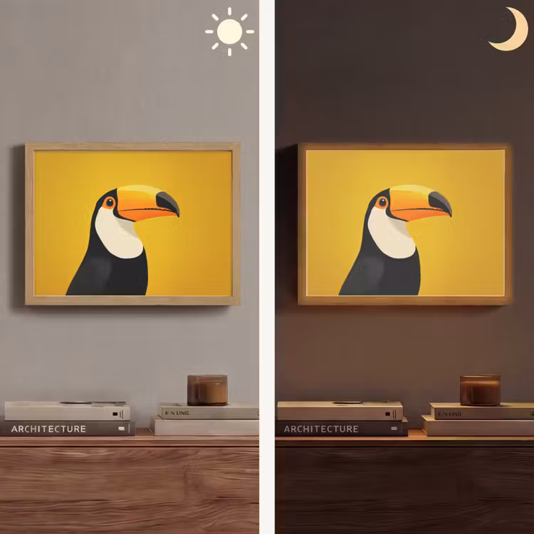 Lightbox - Wandlamp - Toekan - Minimalistisch - Snavel - Oranje — 6