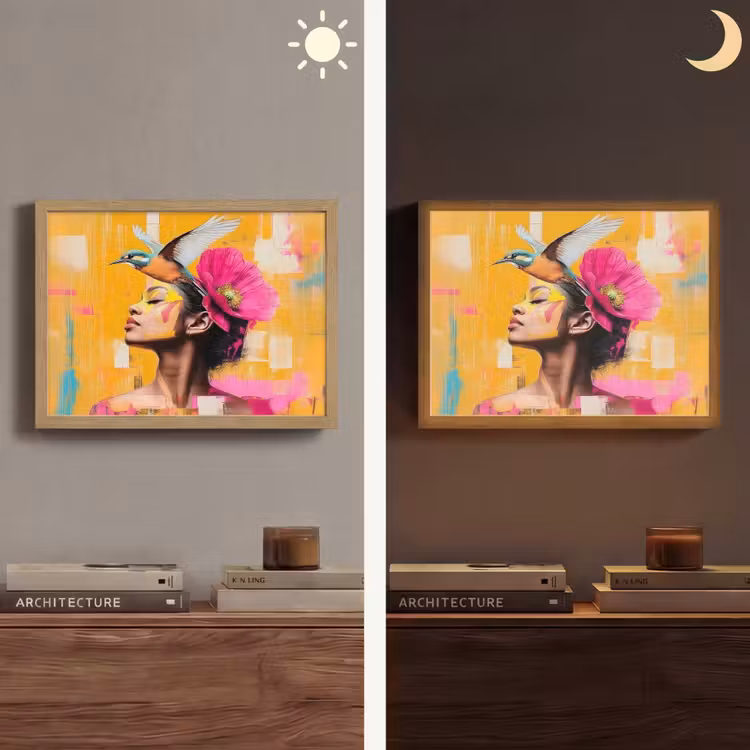 Lightbox - Wandlamp - Vogel - Vrouw - Abstract - Bloem — 6