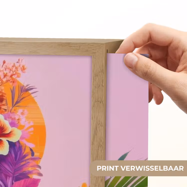 Lightbox - Wandlamp - Vrouw - Abstract - Cirkel - Bloemen — 5
