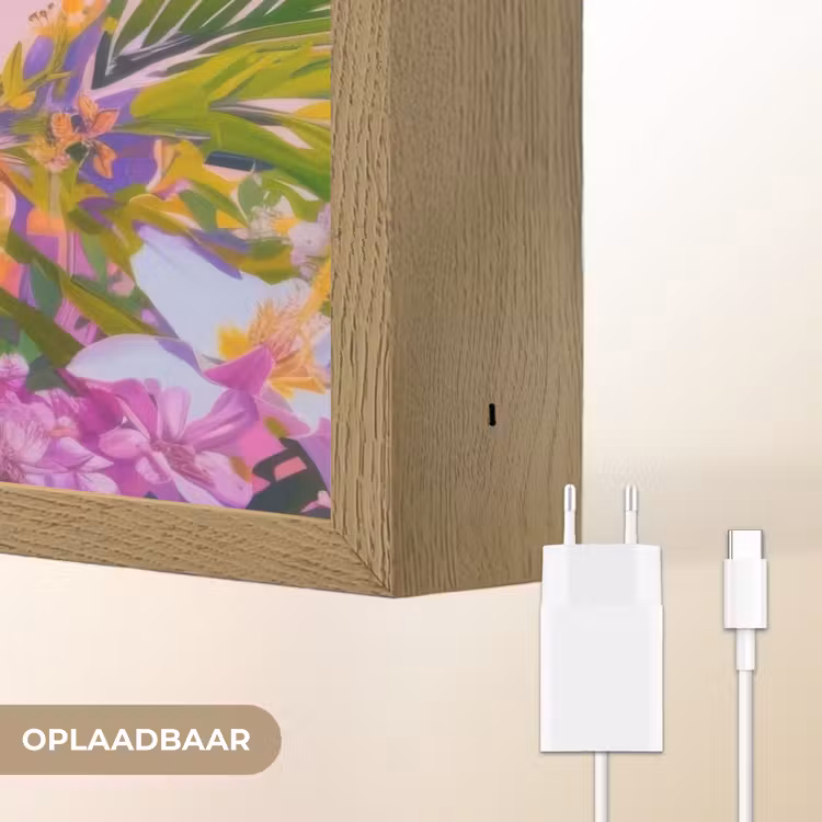 Lightbox - Wandlamp - Vrouw - Abstract - Cirkel - Bloemen — 7