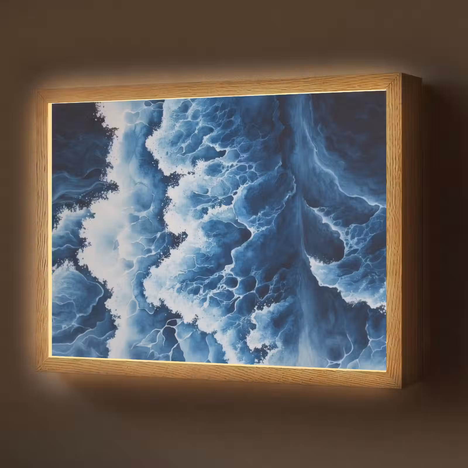 Lightbox - Wandlamp - Golven - Blauw - Schuim — 1