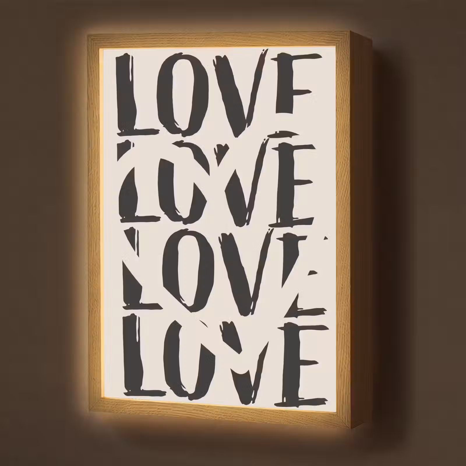 Lightbox - Wandlamp - Love - Hart - Beige — 1