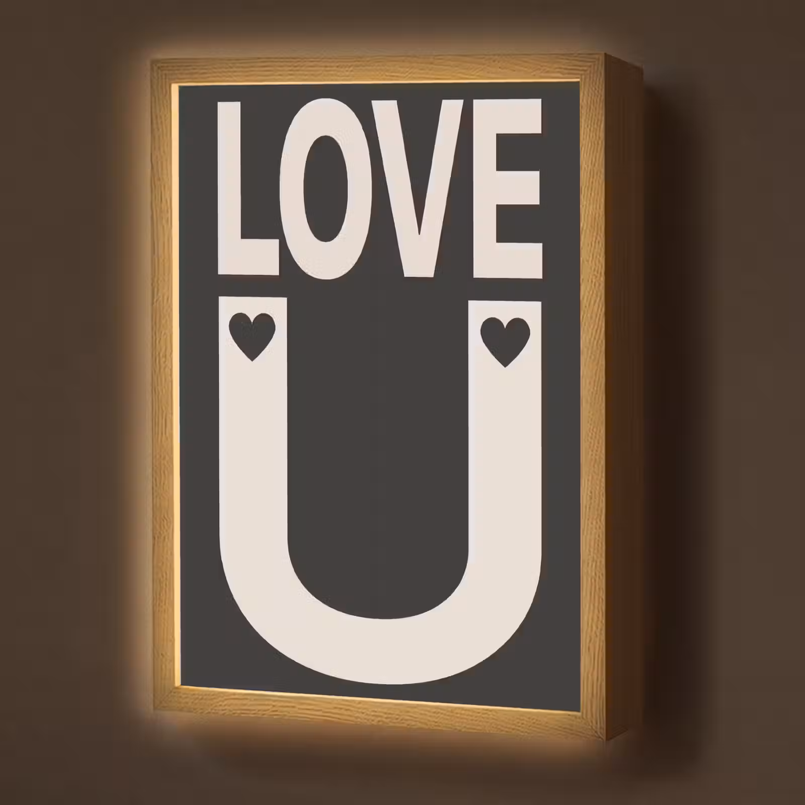 Lightbox - Wandlamp - Love - Zwart - Minimalistisch — 1
