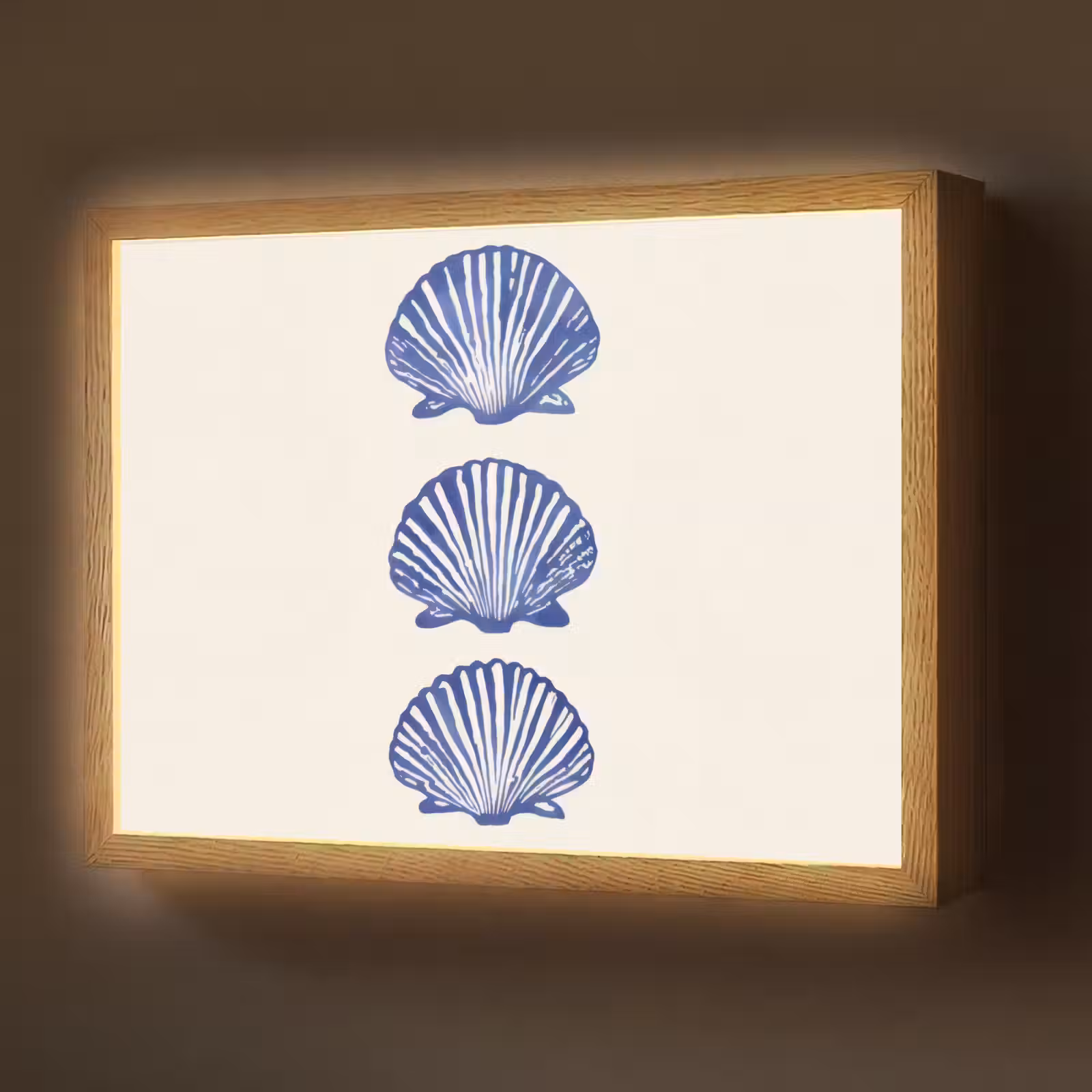Lightbox - Wandlamp - Schelpen - Blauw - Patroon — 1