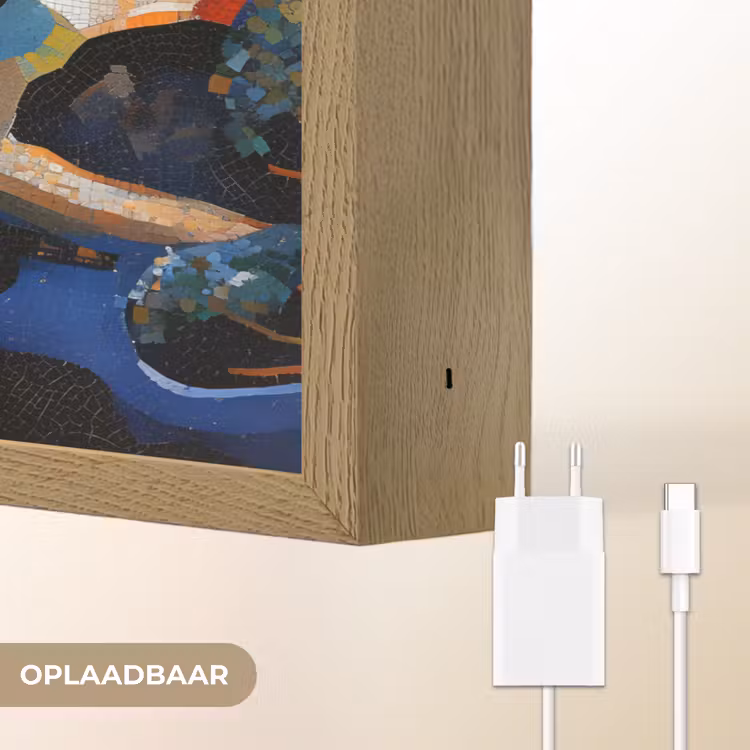 Lightbox - Wandlamp - Dorp - Heuvelachtig - Zon - Mozaïek — 7