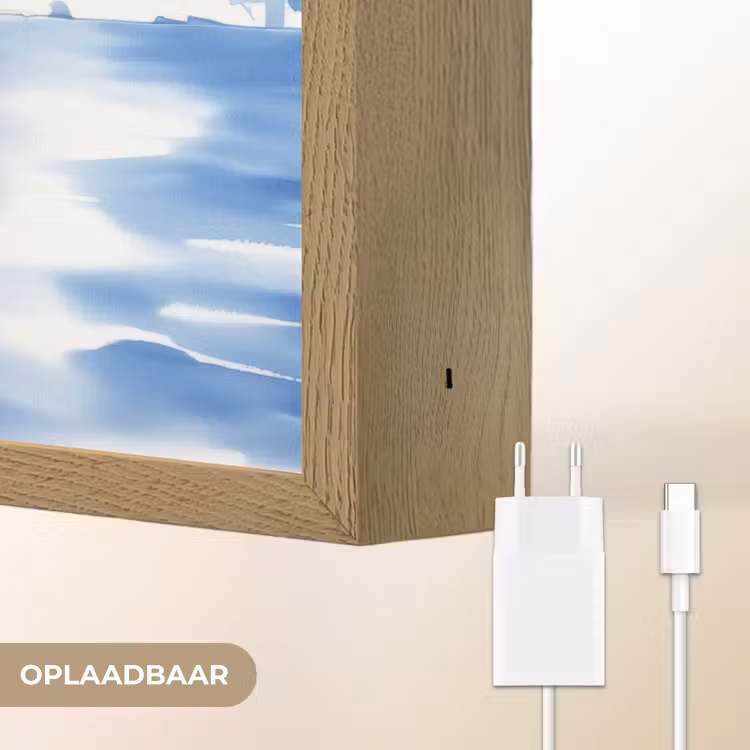 Lightbox - Wandlamp - Dorp - Rotswand - Roeiboot - Water — 7