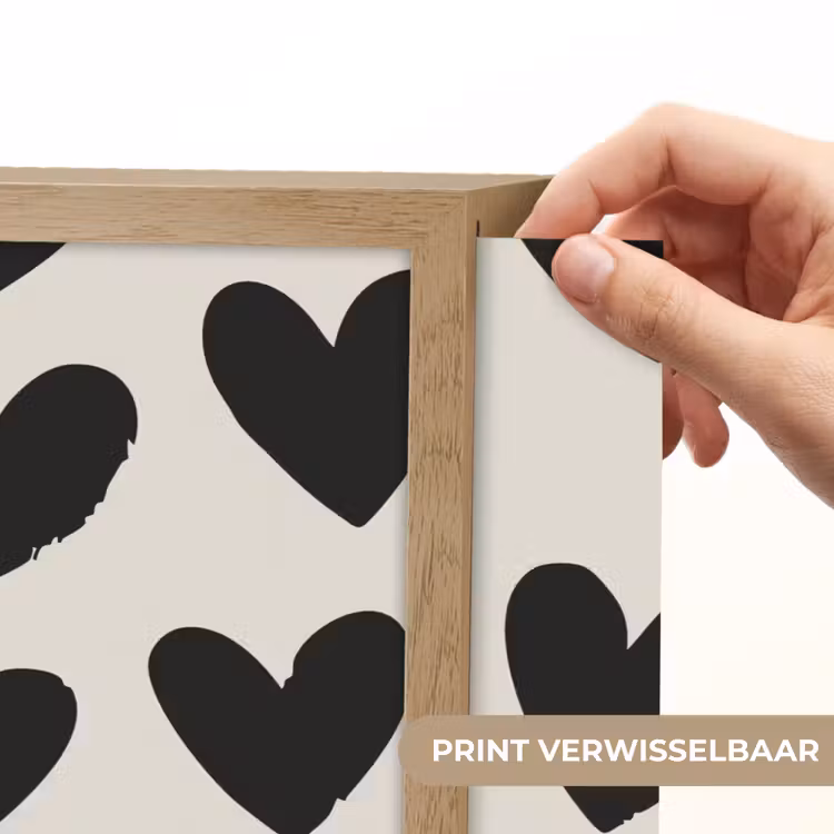 Lightbox - Wandlamp - Hartjes - Zwart - Beige — 5