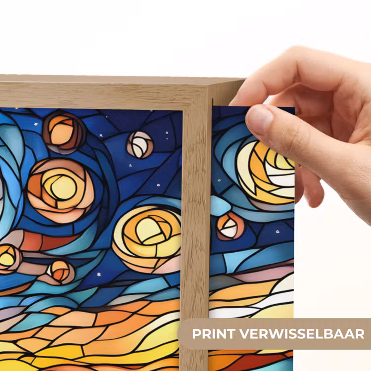 Lightbox - Wandlamp - Hemel - Sterren - Mozaïek - Huizen — 5