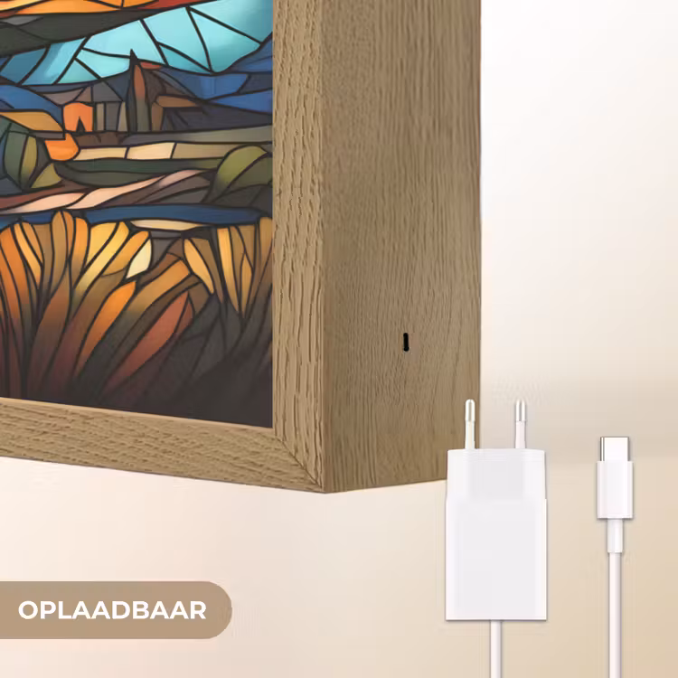 Lightbox - Wandlamp - Hemel - Sterren - Mozaïek - Huizen — 7