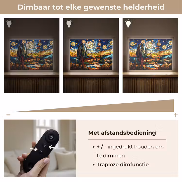 Lightbox - Wandlamp - Hemel - Sterren - Mozaïek - Huizen — 9