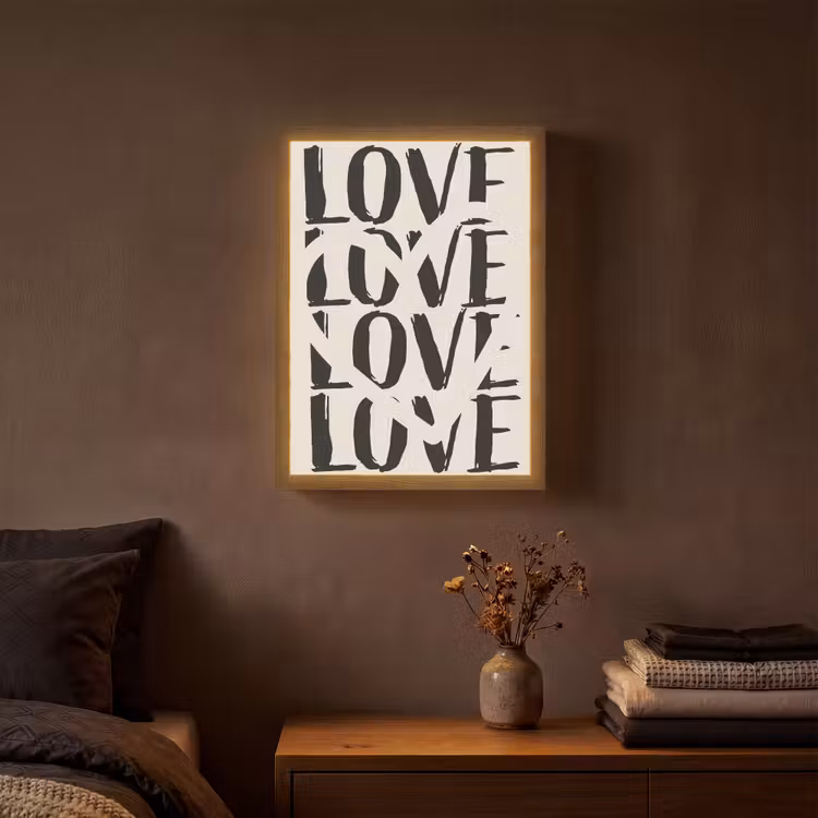 Lightbox - Wandlamp - Love - Hart - Beige — 3