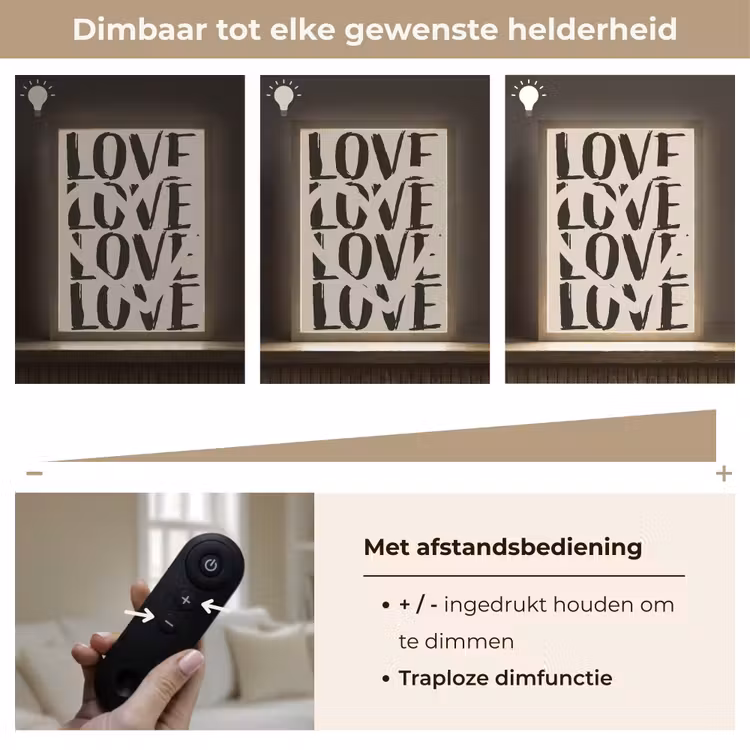 Lightbox - Wandlamp - Love - Hart - Beige — 8