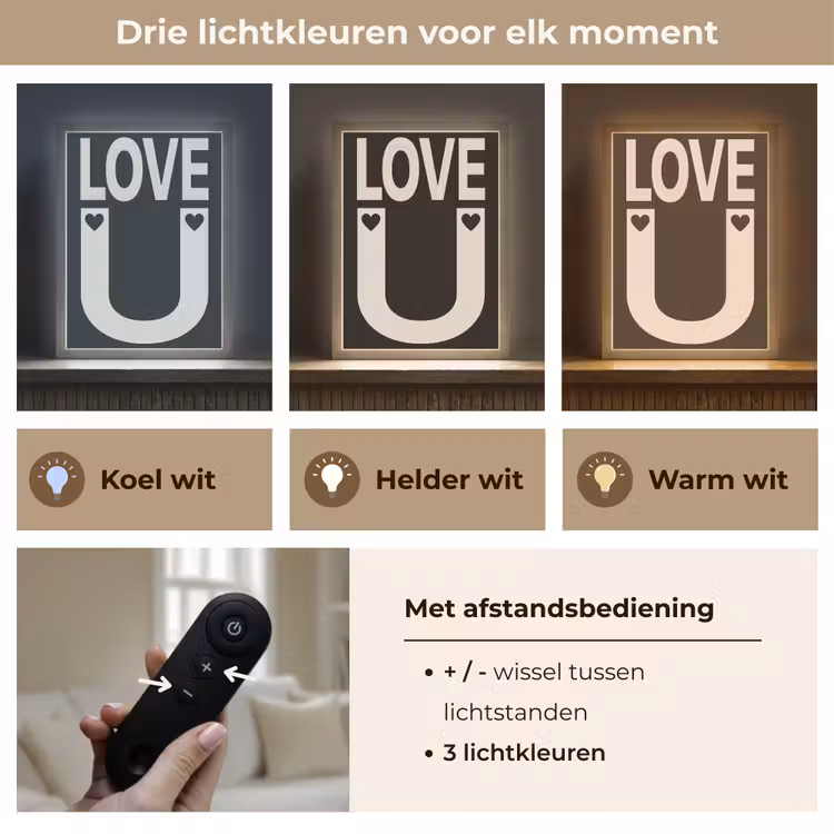 Lightbox - Wandlamp - Love - Zwart - Minimalistisch — 7