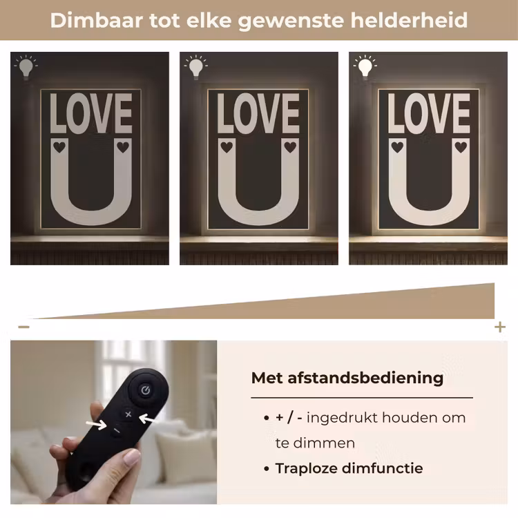 Lightbox - Wandlamp - Love - Zwart - Minimalistisch — 8