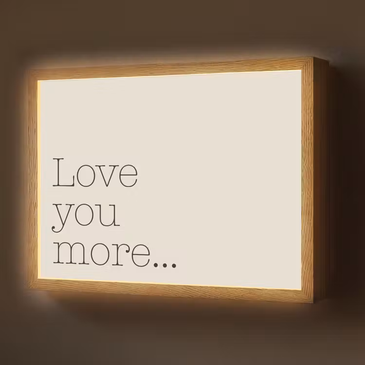 Lightbox - Wandlamp - Minimalistisch - Love - Beige — 1