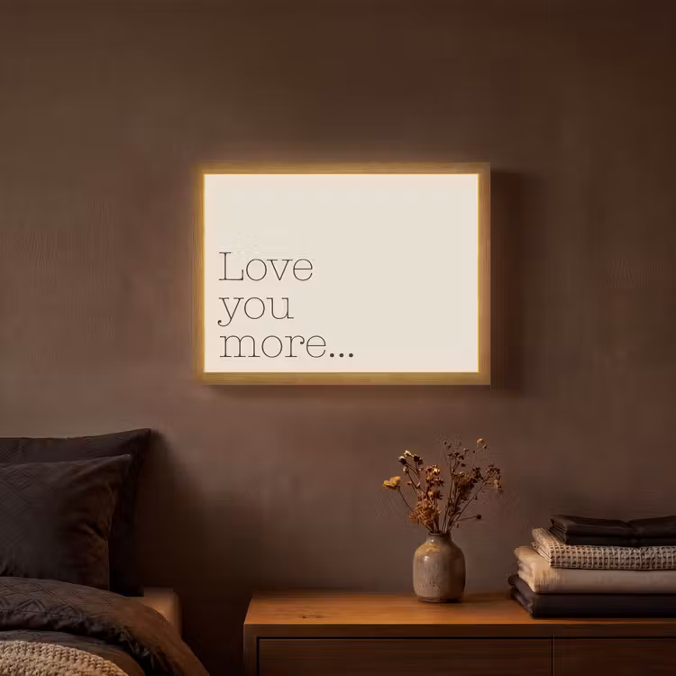 Lightbox - Wandlamp - Minimalistisch - Love - Beige — 3