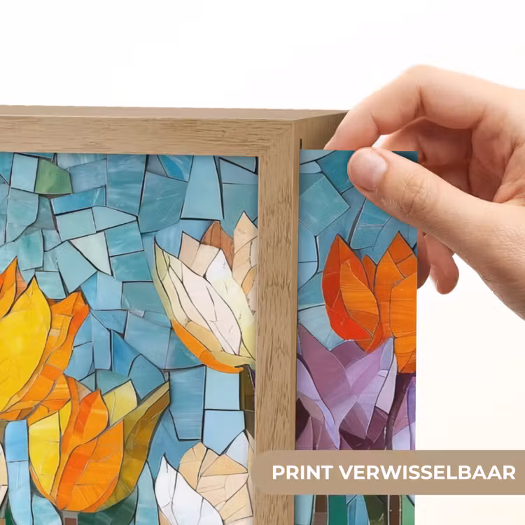 Lightbox - Wandlamp - Mozaïek - Veld - Tulpen - Kleurrijk — 5