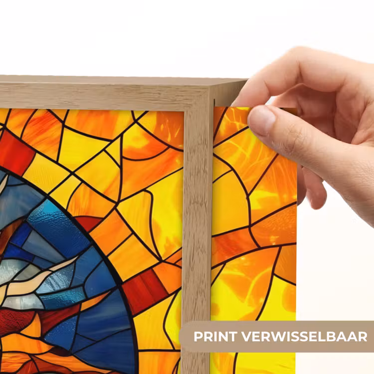 Lightbox - Wandlamp - Mozaïek - Zon - Geel - Cirkel — 5