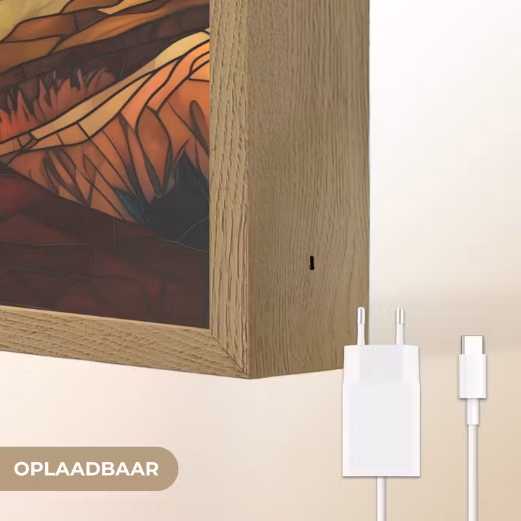 Lightbox - Wandlamp - Mozaïek - Zon - Landschap - Dorp — 7