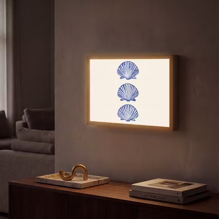 Lightbox - Wandlamp - Schelpen - Blauw - Patroon — 2
