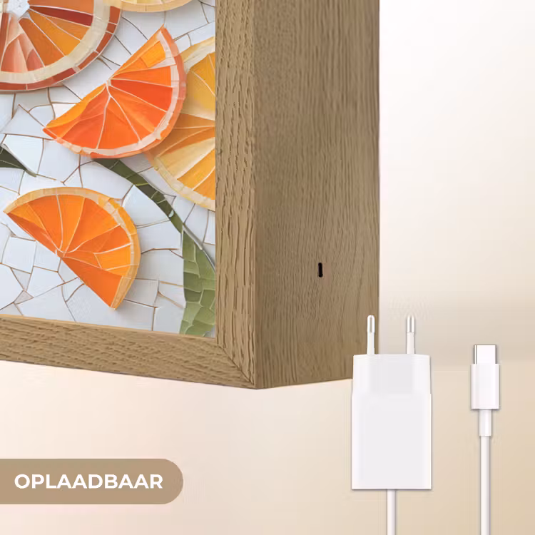 Lightbox - Wandlamp - Schijfjes - Fruit - Oranje - Mozaïek — 7