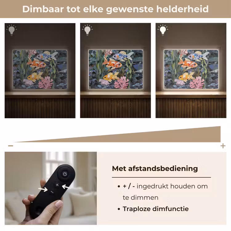Lightbox - Wandlamp - Vissen - Koraal - Zee - Mozaïek — 9