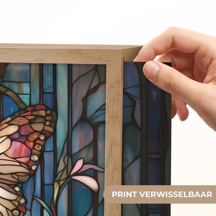 Lightbox - Wandlamp - Vlinder - Roze - Bloemen - Bladeren — 5
