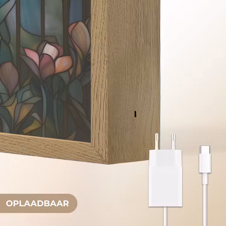 Lightbox - Wandlamp - Vlinder - Roze - Bloemen - Bladeren — 7