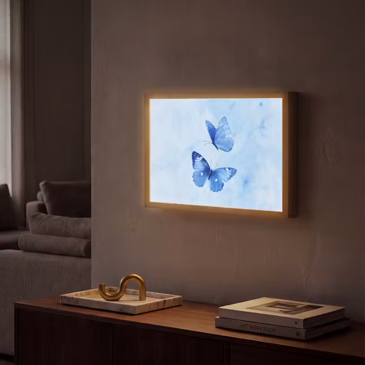 Lightbox - Wandlamp - Vlinders - Sierlijk - Blauw — 2