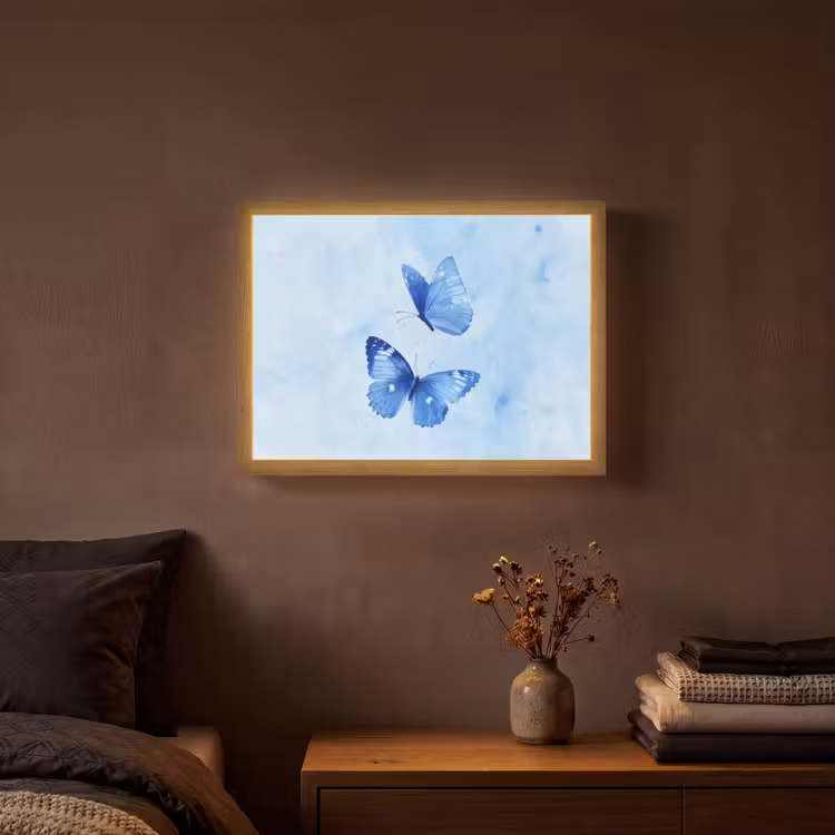 Lightbox - Wandlamp - Vlinders - Sierlijk - Blauw — 3