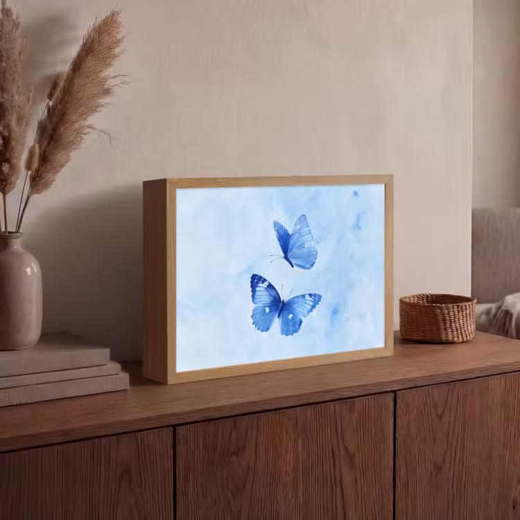 Lightbox - Wandlamp - Vlinders - Sierlijk - Blauw — 4
