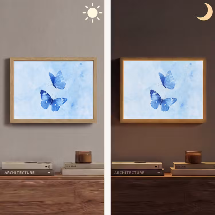 Lightbox - Wandlamp - Vlinders - Sierlijk - Blauw — 6