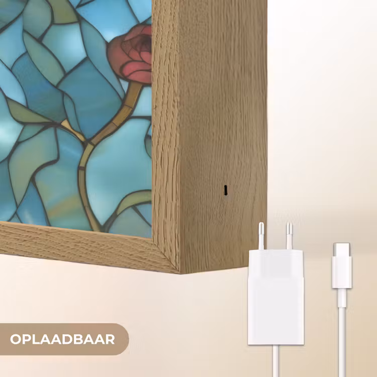 Lightbox - Wandlamp - Vogel - Tak - Rozen - Mozaïek — 7