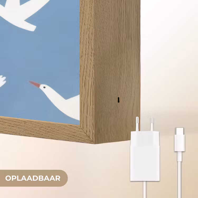 Lightbox - Wandlamp - Vogels - Wit - Patroon — 7