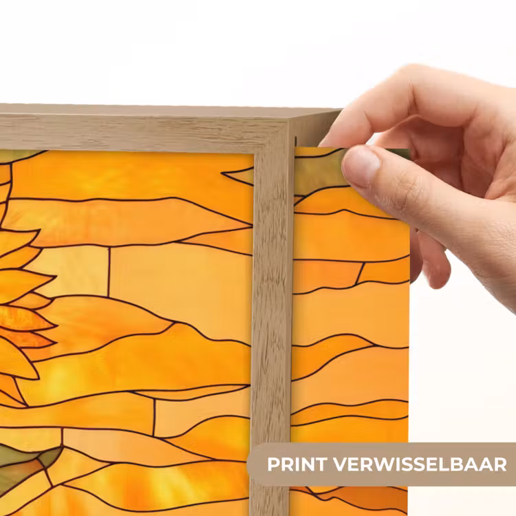 Lightbox - Wandlamp - Zonnebloem - Mozaïek - Zonsondergang - Geel — 5