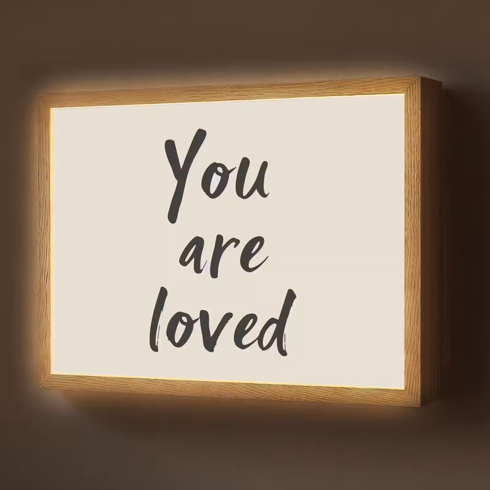 Lightbox - Wandlamp - Minimalistisch - Beige - Love — 1