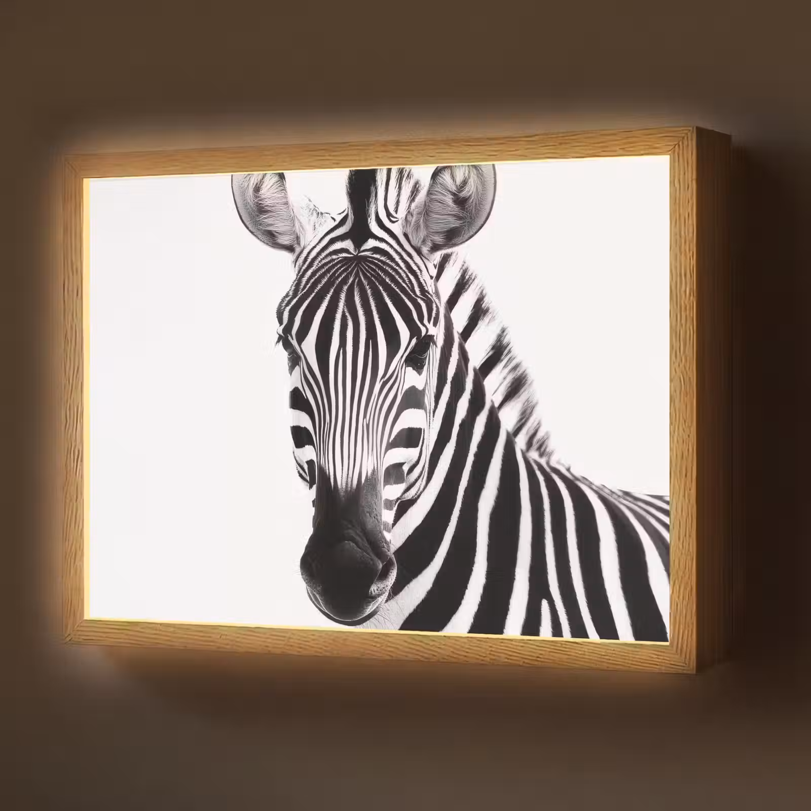 Lightbox - Wandlamp - Zebra - Close-up - Zwart - Strepen — 1
