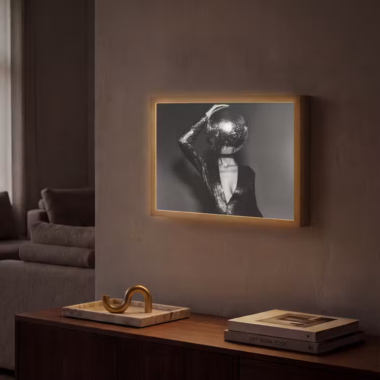 Lightbox - Wandlamp - Discobal - Gezicht - Glamour - Zwart — 2