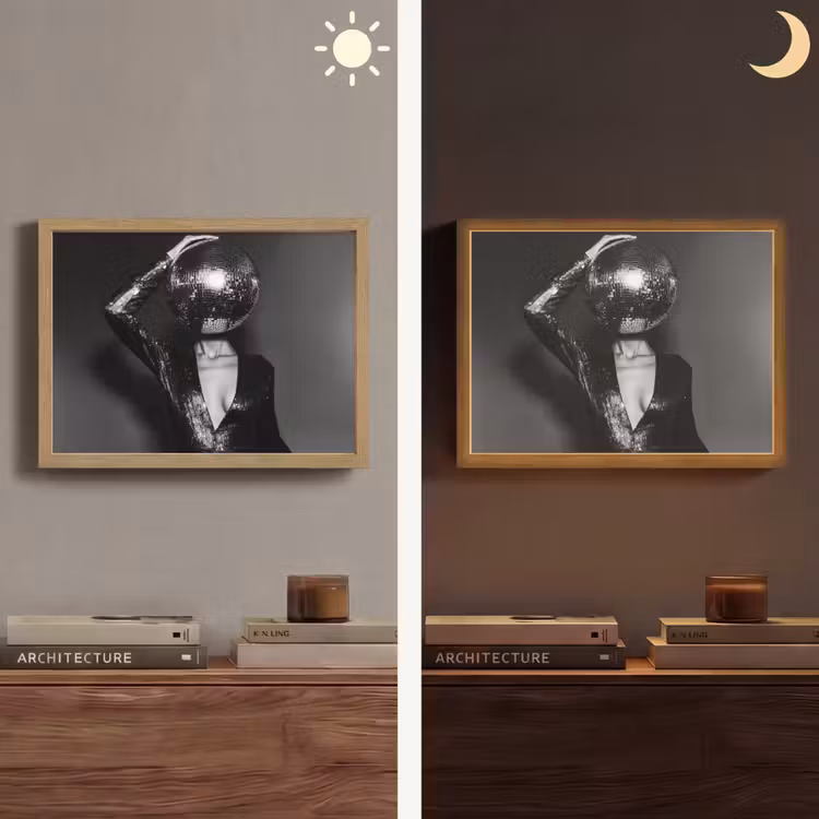 Lightbox - Wandlamp - Discobal - Gezicht - Glamour - Zwart — 6