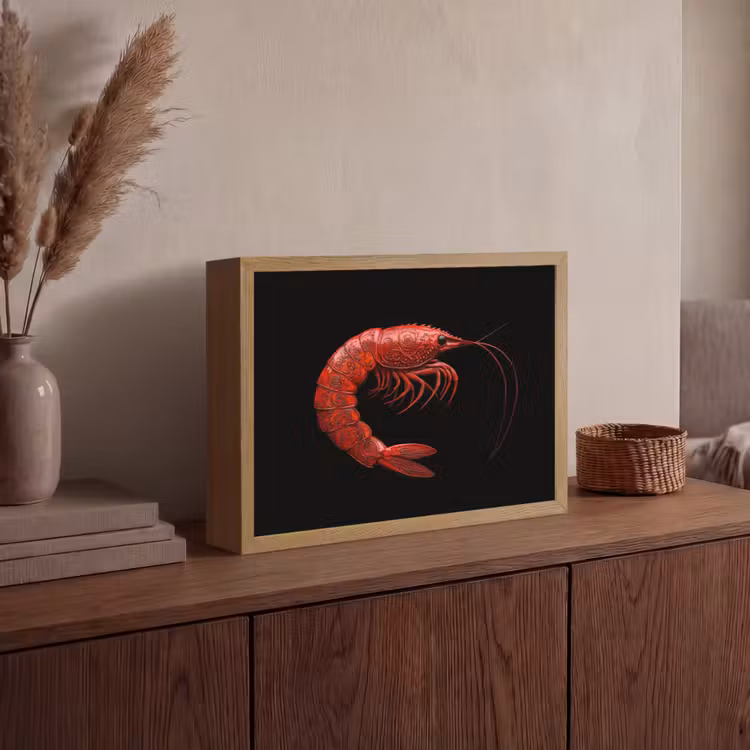 Lightbox - Wandlamp - Garnaal - Rood - Dieren — 4