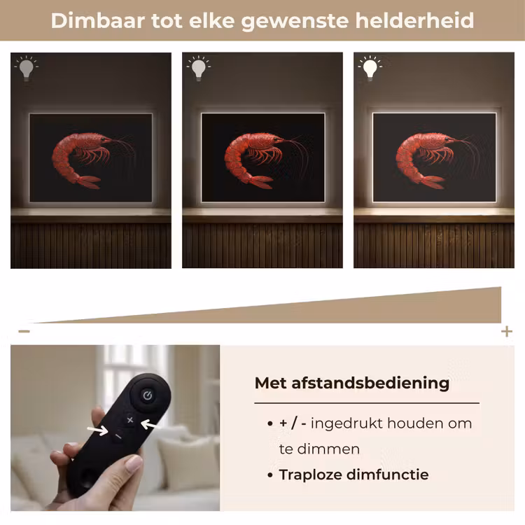 Lightbox - Wandlamp - Garnaal - Rood - Dieren — 9
