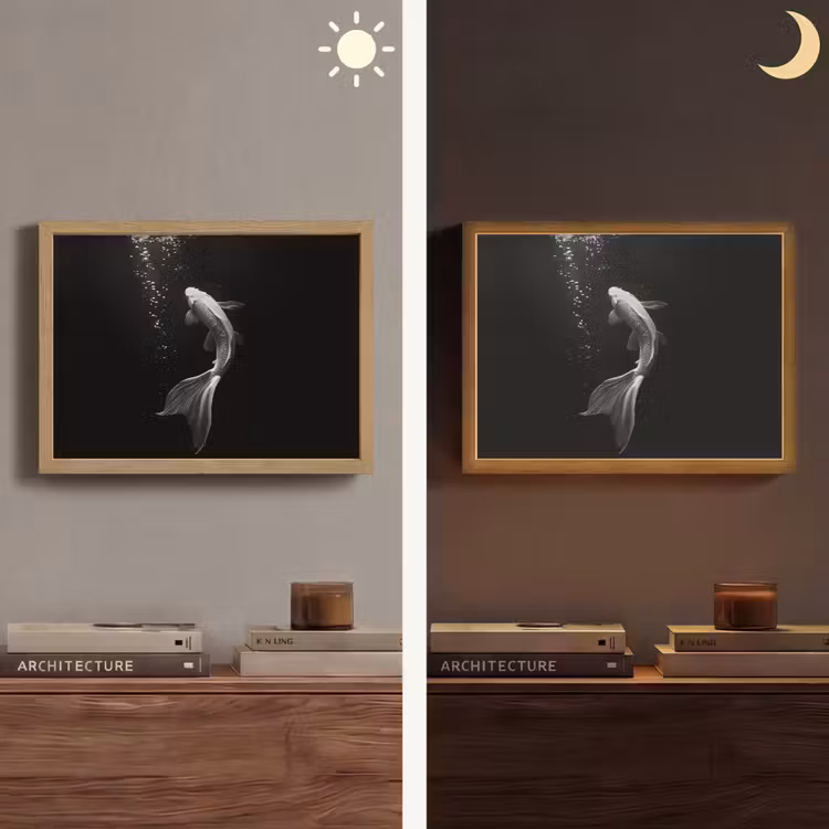 Lightbox - Wandlamp - Koi - Vis - Wit - Zwart — 6