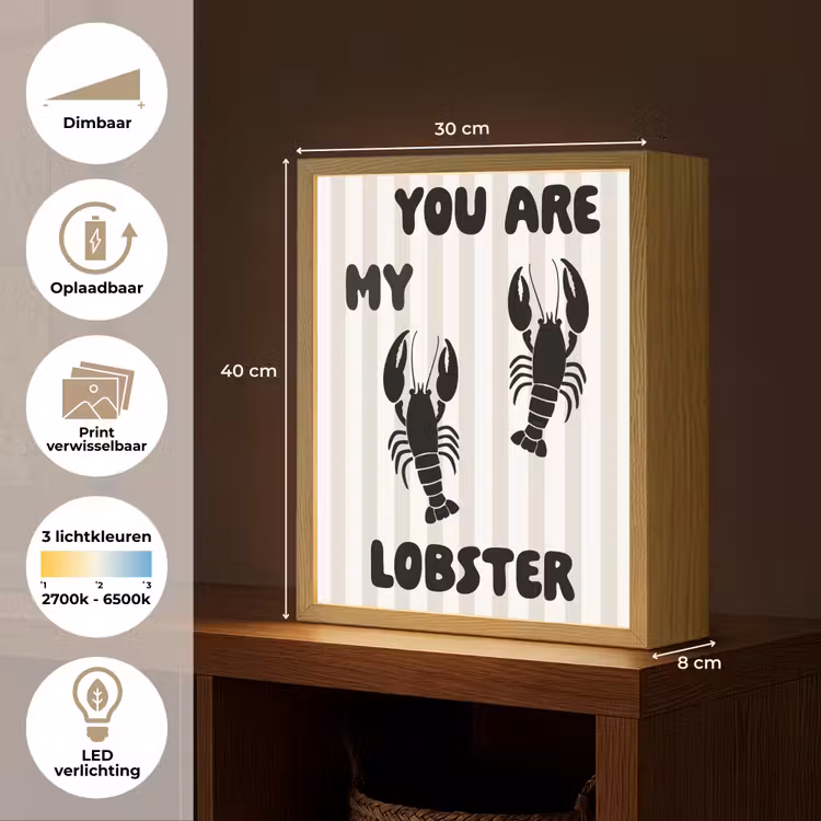 Lightbox - Wandlamp - Lobster - Beige - Minimalistisch — 9