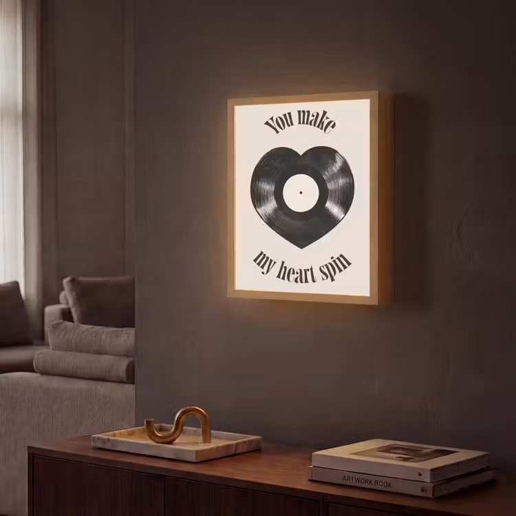 Lightbox - Wandlamp - Love - Muziek - Quote — 2