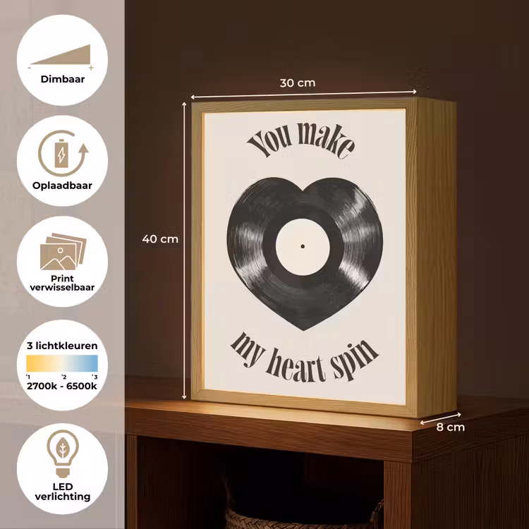 Lightbox - Wandlamp - Love - Muziek - Quote — 9