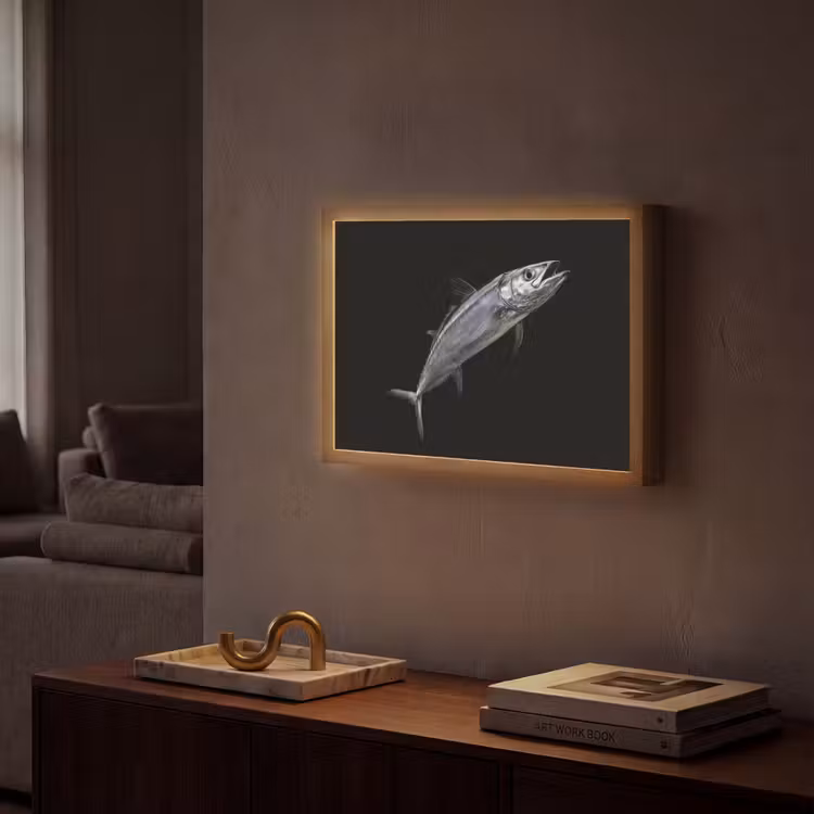 Lightbox - Wandlamp - Makreel - Vis - Zwart — 2