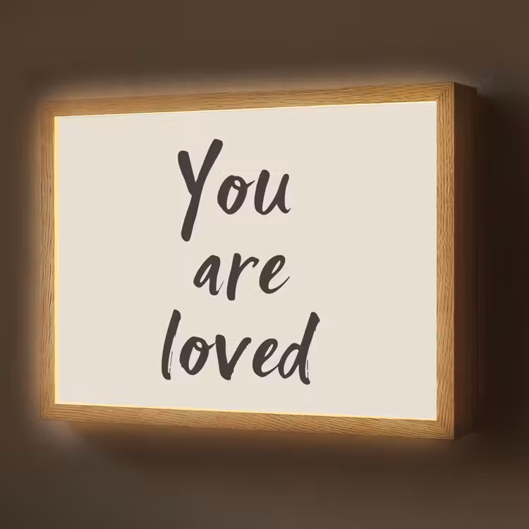 Lightbox - Wandlamp - Minimalistisch - Beige - Love — 1